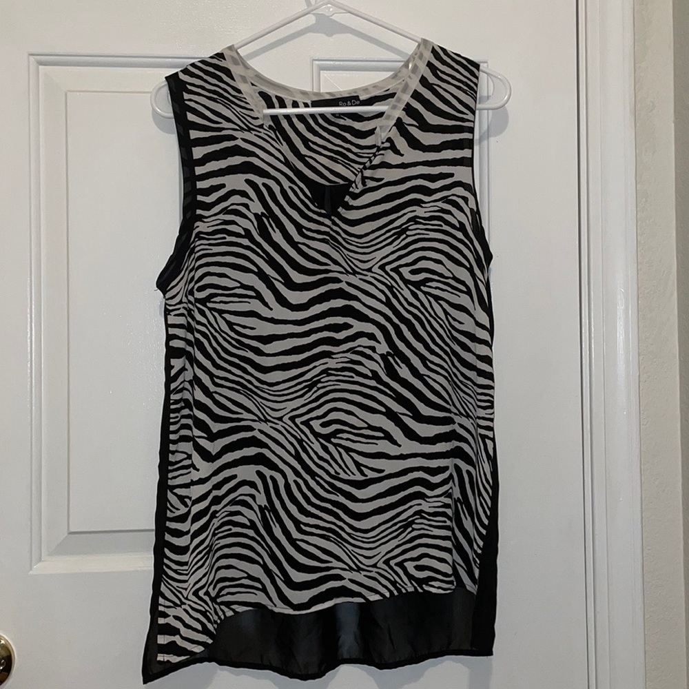 Zebra print top